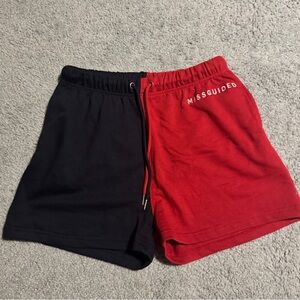 Missguided navy and red shorts